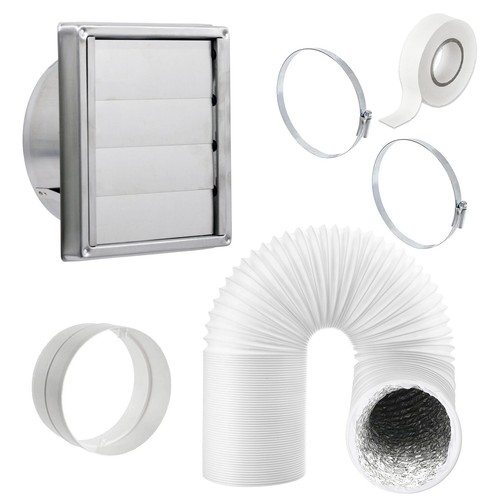 Vierkant wandentlüfter set - vierkant, +